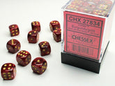 CHESSEX - Dados Vortex Burgundy/Gold 12mm c736 - Gamesmart